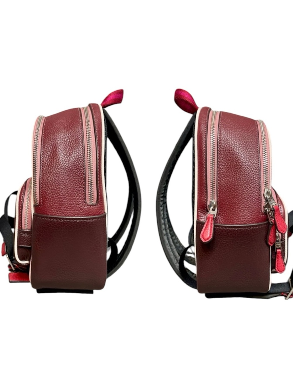 Coach Mini Court Powder Pink Multi Colorblock Ski Speed Backpack New! - Picture 3 of 15